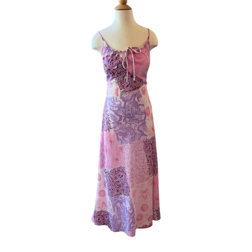 SOLD ON DEPOP Pink and Purple Patchwork Dress